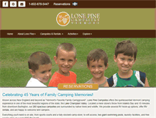 Tablet Screenshot of lonepinecampsites.com